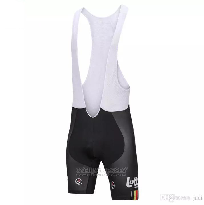 2018 Cycling Jersey Lotto Soudal Black and Yellow Short Sleeve and Bib Short